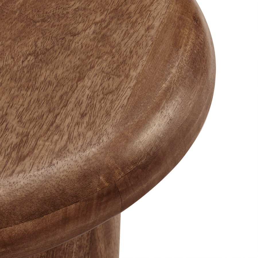 Lochlan Mango Wood Side Table in Walnut