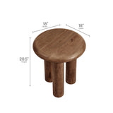 Lochlan Mango Wood Side Table in Walnut