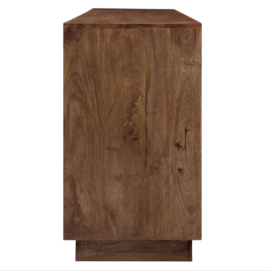 Vadstena 72" Mango Wood Sideboard Cabinet in Walnut