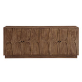 Vadstena 72" Mango Wood Sideboard Cabinet in Walnut