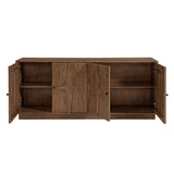 Vadstena 72" Mango Wood Sideboard Cabinet in Walnut
