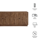 Vadstena 72" Mango Wood Sideboard Cabinet in Walnut
