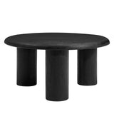 Lochlan Round Mango Wood Coffee Table in Black