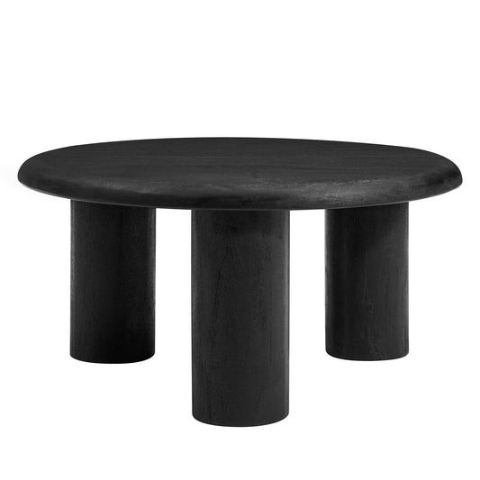 Mavina Round Mango Wood Coffee Table by Furniture For America