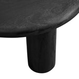Lochlan Round Mango Wood Coffee Table in Black