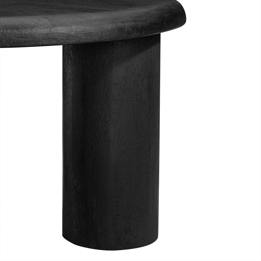 Lochlan Round Mango Wood Coffee Table in Black