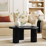 Lochlan Round Mango Wood Coffee Table in Black