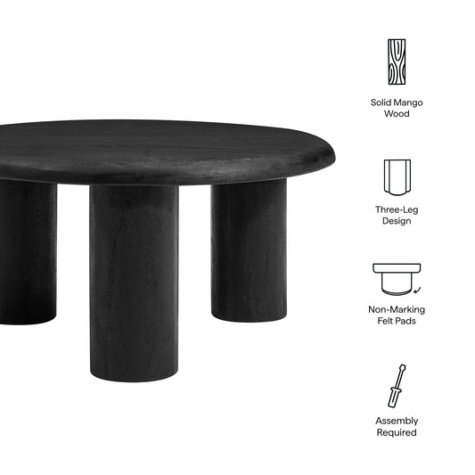 Mavina Round Mango Wood Coffee Table by Furniture For America