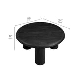 Lochlan Round Mango Wood Coffee Table in Black