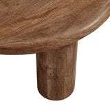 Lochlan Round Mango Wood Coffee Table in Walnut