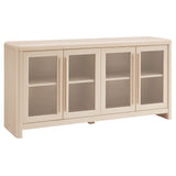 Linnea 4-Door Sideboard Storage Display Cabinet in Ash