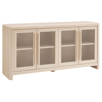 Evren 4-Door Sideboard Storage Display Cabinet by Furniture For America