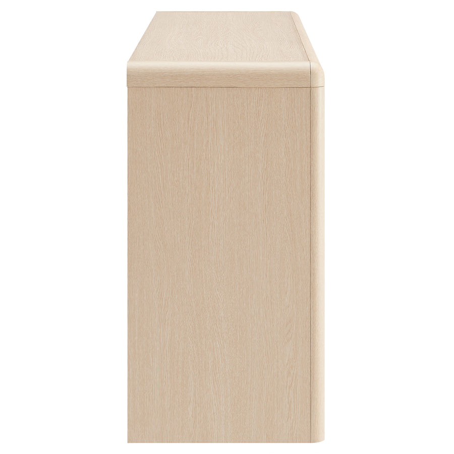 Linnea 4-Door Sideboard Storage Display Cabinet in Ash