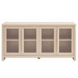 Linnea 4-Door Sideboard Storage Display Cabinet in Ash