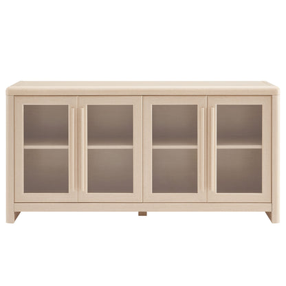 Evren 4-Door Sideboard Storage Display Cabinet by Furniture For America