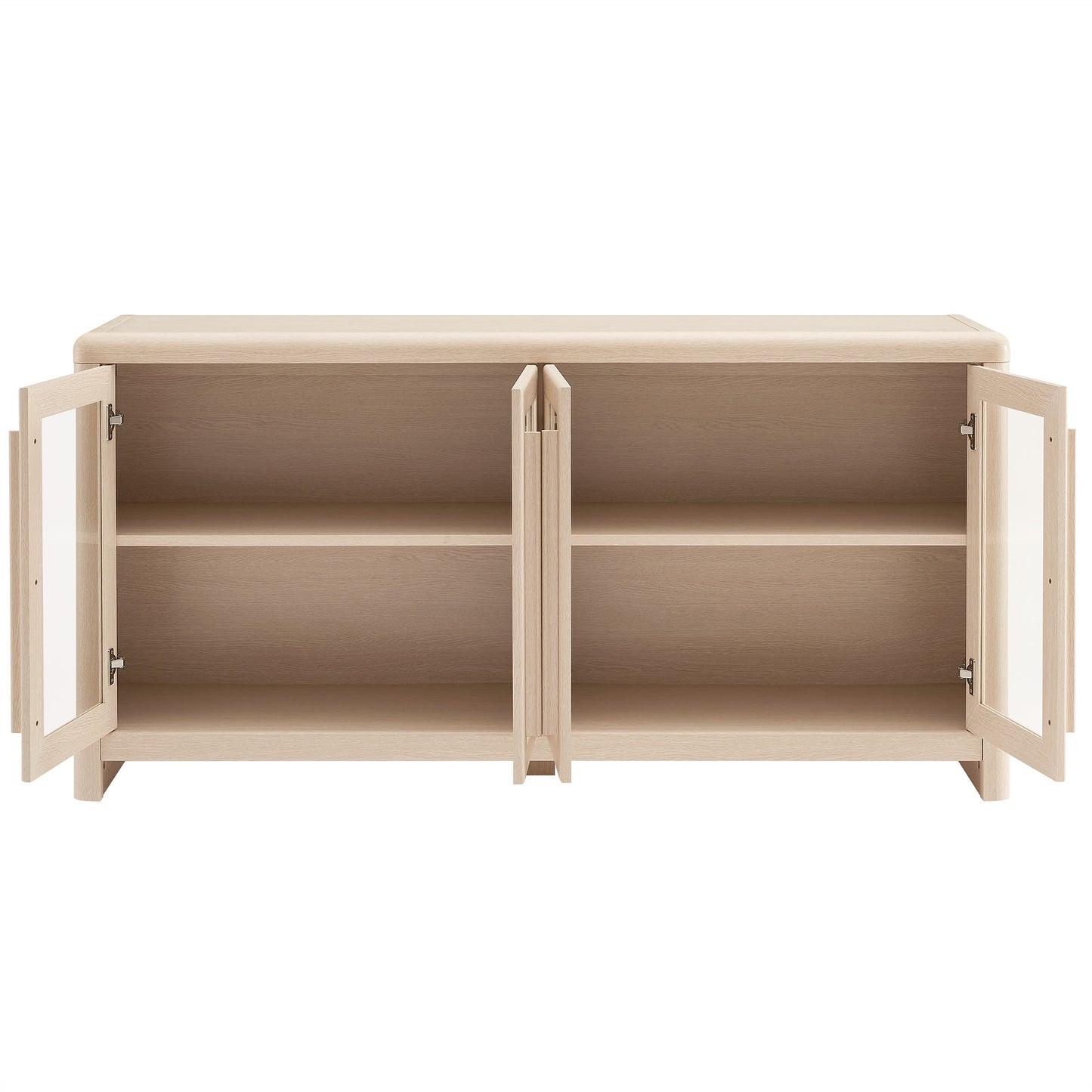 Evren 4-Door Sideboard Storage Display Cabinet by Furniture For America