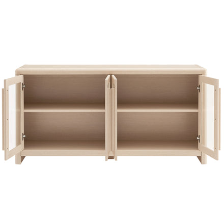 Evren 4-Door Sideboard Storage Display Cabinet in Ash