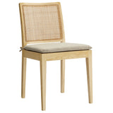 Yucca Wood and Rattan Dining Chair in Natural