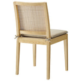 Yucca Wood and Rattan Dining Chair in Natural