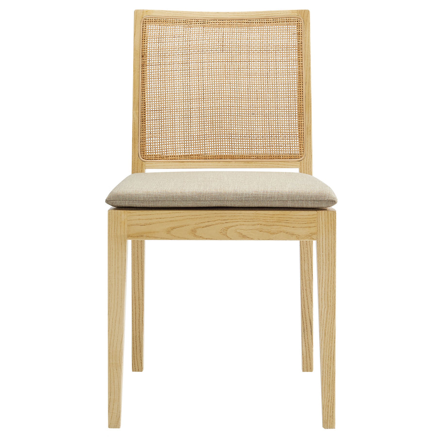 Yucca Wood and Rattan Dining Chair in Natural
