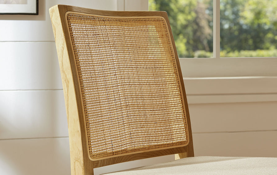 Yucca Wood and Rattan Dining Chair in Natural