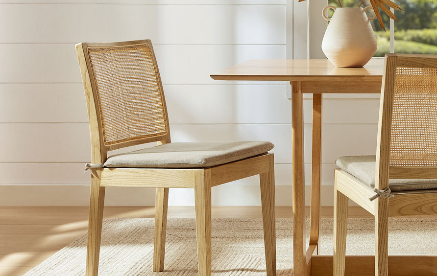 Yucca Wood and Rattan Dining Chair in Natural