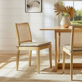 Yucca Wood and Rattan Dining Chair in Natural