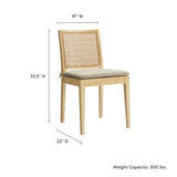 Yucca Wood and Rattan Dining Chair in Natural