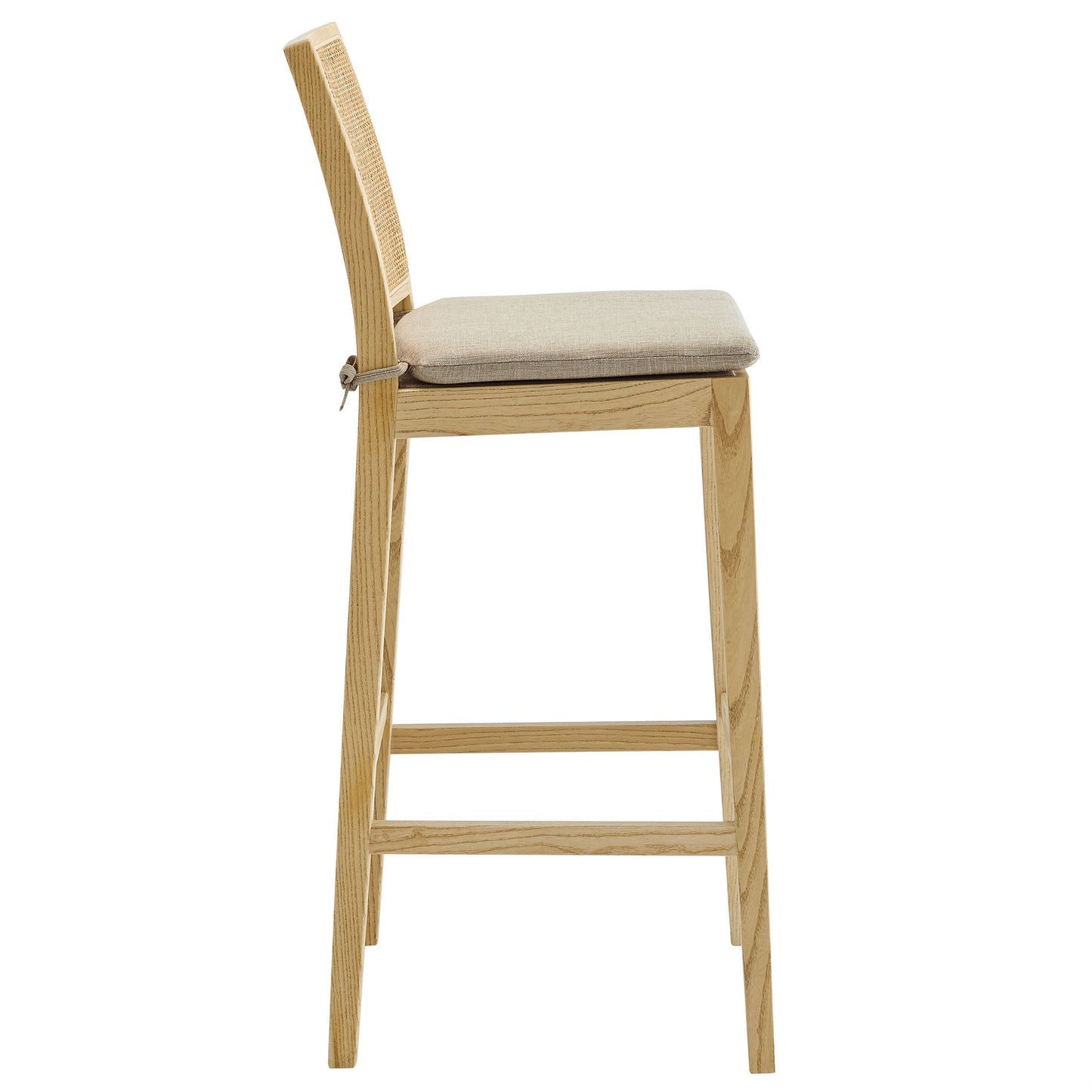 Ovard Wood and Rattan Bar Stool by Furniture For America