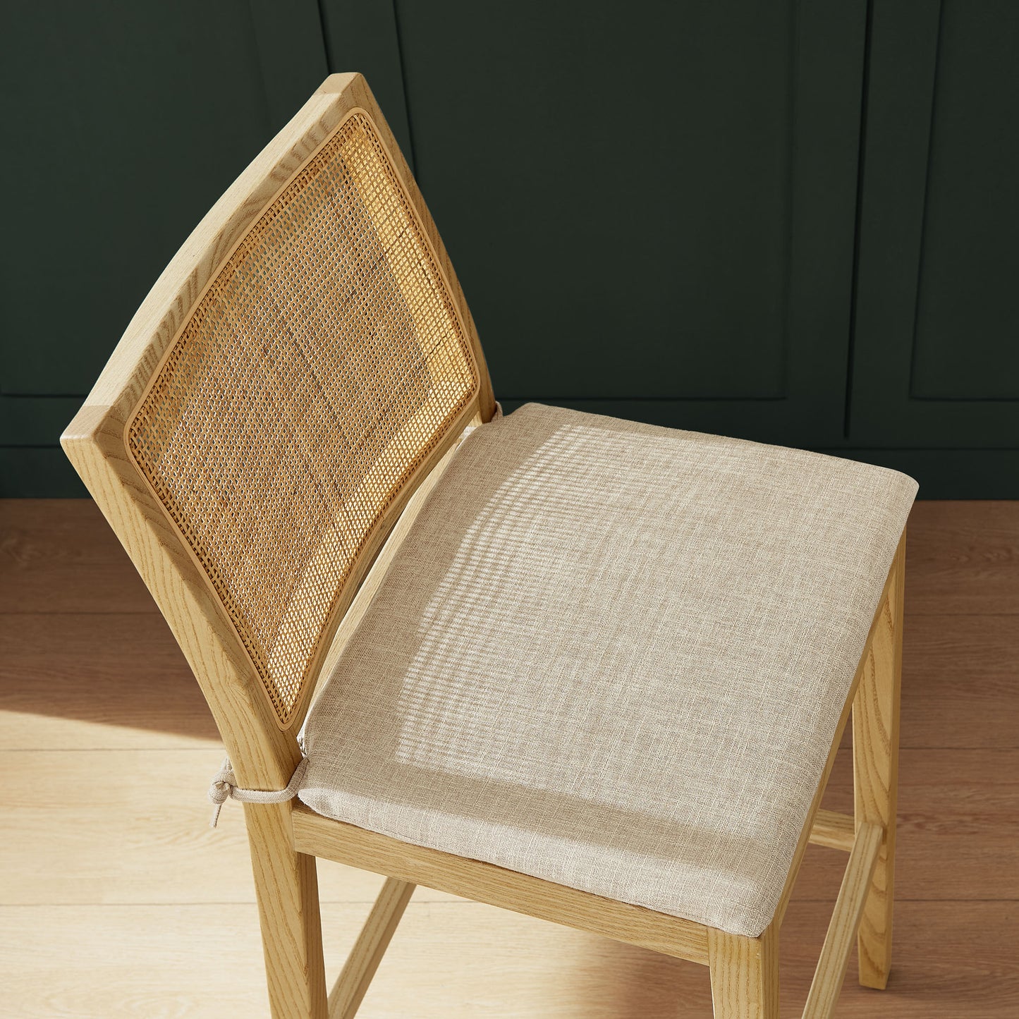 Ovard Wood and Rattan Bar Stool by Furniture For America