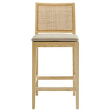 Yucca Wood and Rattan Counter Stool in Natural