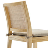 Yucca Wood and Rattan Counter Stool in Natural