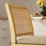 Yucca Wood and Rattan Counter Stool in Natural