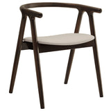 Hyssop Vegan Leather and Wood Dining Chair in Stone