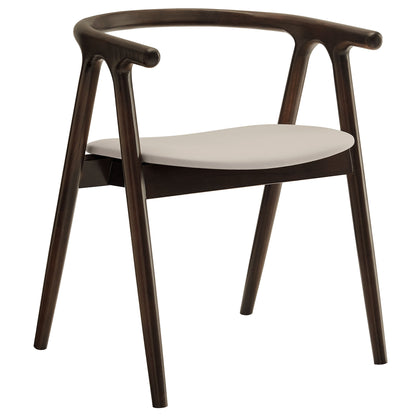 Henry Vegan Leather and Wood Dining Chair by Furniture For America