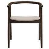 Hyssop Vegan Leather and Wood Dining Chair in Stone