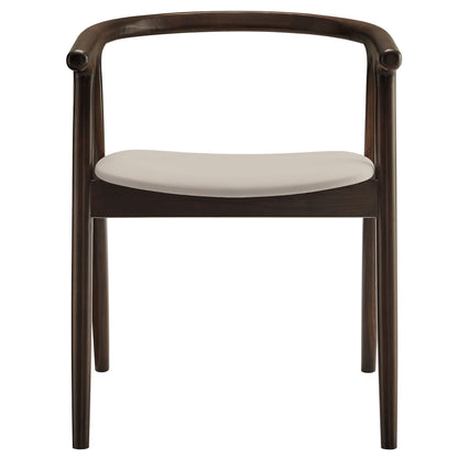 Henry Vegan Leather and Wood Dining Chair by Furniture For America