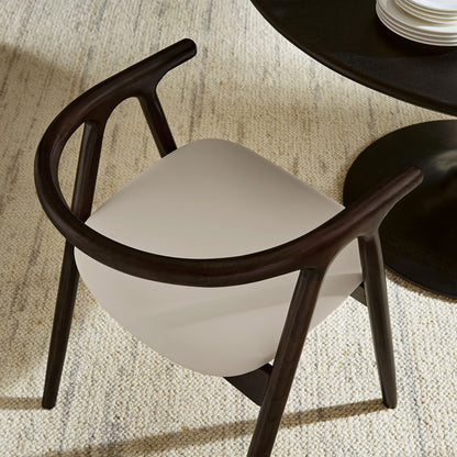 Henry Vegan Leather and Wood Dining Chair by Furniture For America