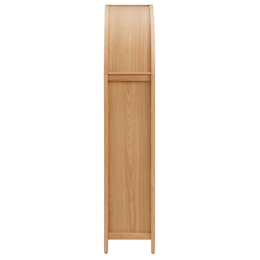 Etesian 79" Tall Wide Rattan Arched Storage Cabinet in Natural