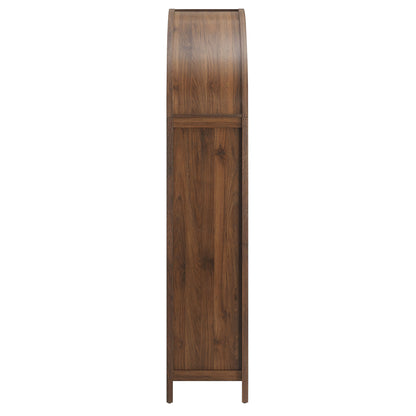 Calista 79" Tall Wide Rattan Arched Storage Cabinet by Furniture For America