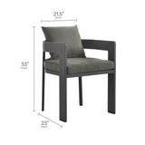 Aspen 9-Piece Outdoor Patio Aluminum Dining Set With Extendable Table in Gray Charcoal