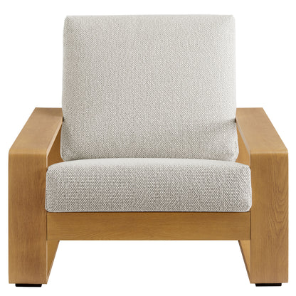 Lirienne Outdoor Patio Aluminum Faux Wood Armchair by Furniture For America