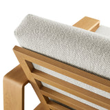 Bramble Outdoor Patio Aluminum Faux Wood Armchairs Set of 2 in Ivory Natural