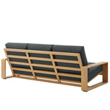 Bramble 2-Piece Outdoor Patio Aluminum Faux Wood Furniture Set in Charcoal Natural