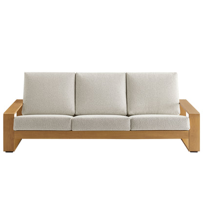 Lirienne Outdoor Patio Aluminum Faux Wood Sofa by Furniture for America