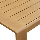 Bramble Outdoor Patio Aluminum Faux Wood Coffee Table in Natural