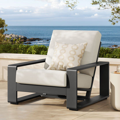 Lirienne Outdoor Patio Aluminum Armchair by Furniture For America