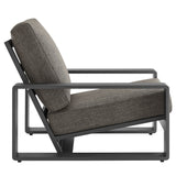 Bramble 4-Piece Outdoor Patio Aluminum Furniture Set in Smoke