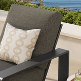 Bramble Outdoor Patio Aluminum Armchair in Smoke