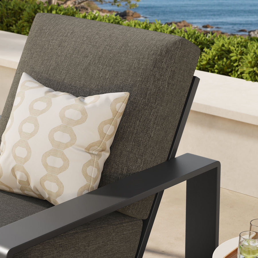 Bramble Outdoor Patio Aluminum Armchair in Smoke